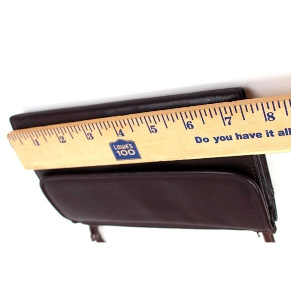 FOSSIL BROWN GENUINE LEATHER CROSSBODY BAG CLUTCH WALLET ID CARD MESSENGER PURSE - Picture 10 of 12